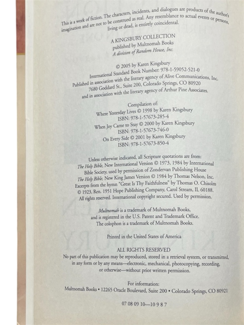 A Kingsbury Collection- Three Novels In One By Karen Kingsbury - Picture 3 of 12